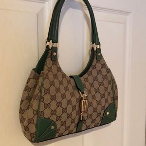 GUCCI ORIGINAL BROWN&GREEN HOBO